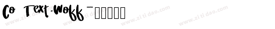 Co Text.woff字体转换